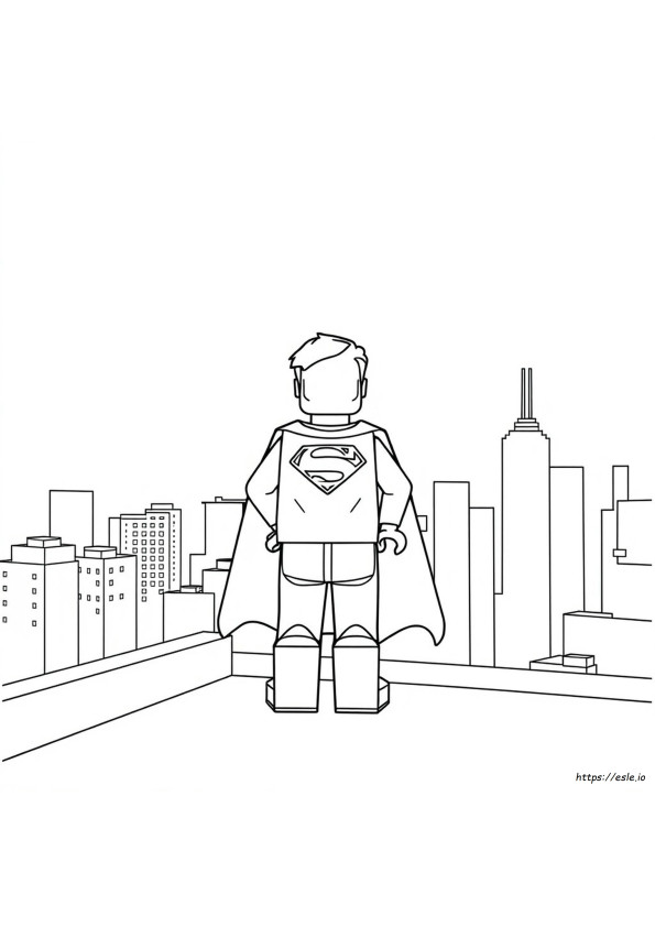 Lego Superman Gambar Mewarnai Dapat Dicetak
