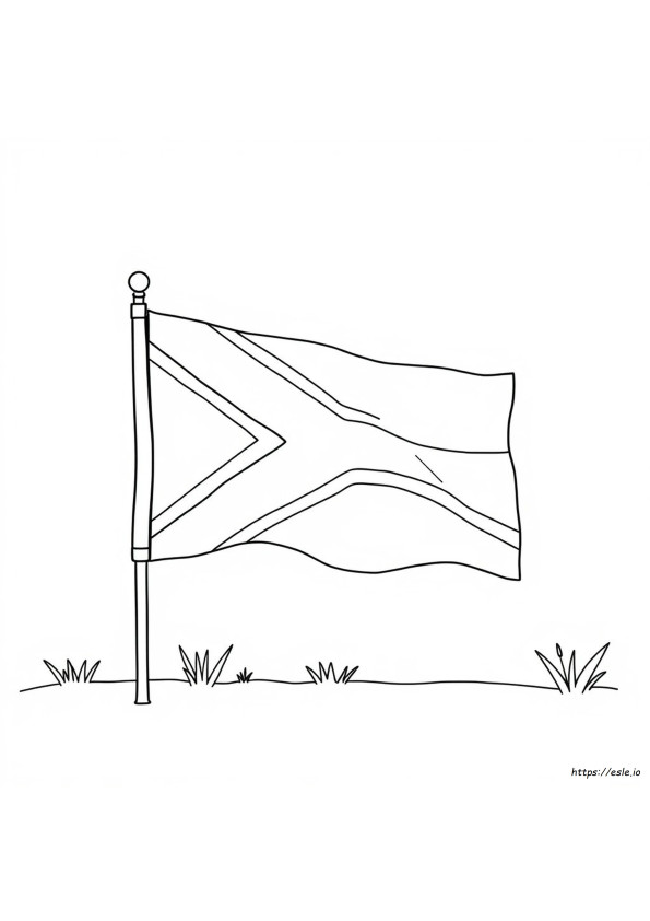 Bendera Afrika Selatan Untuk Mewarnai
