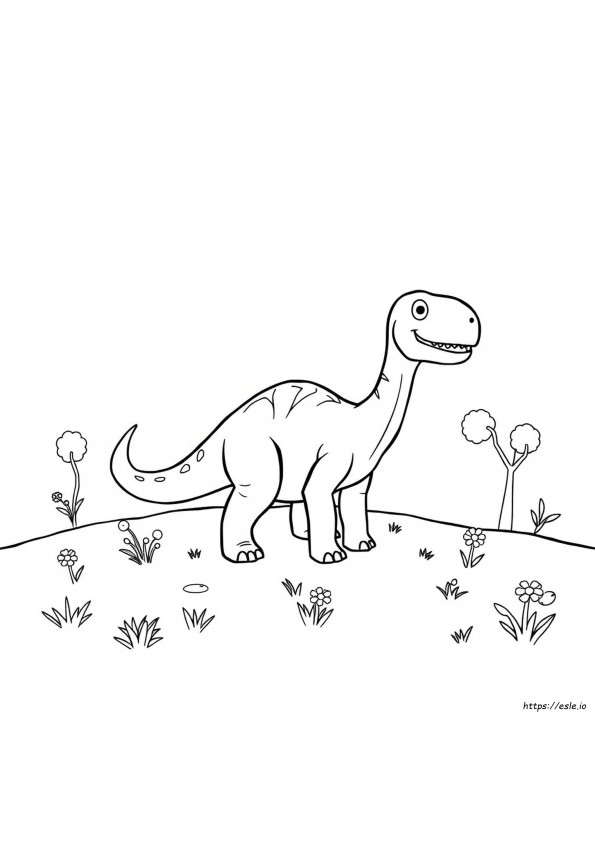 Vorschule Einfache Dinosaurier Ausmalbilder