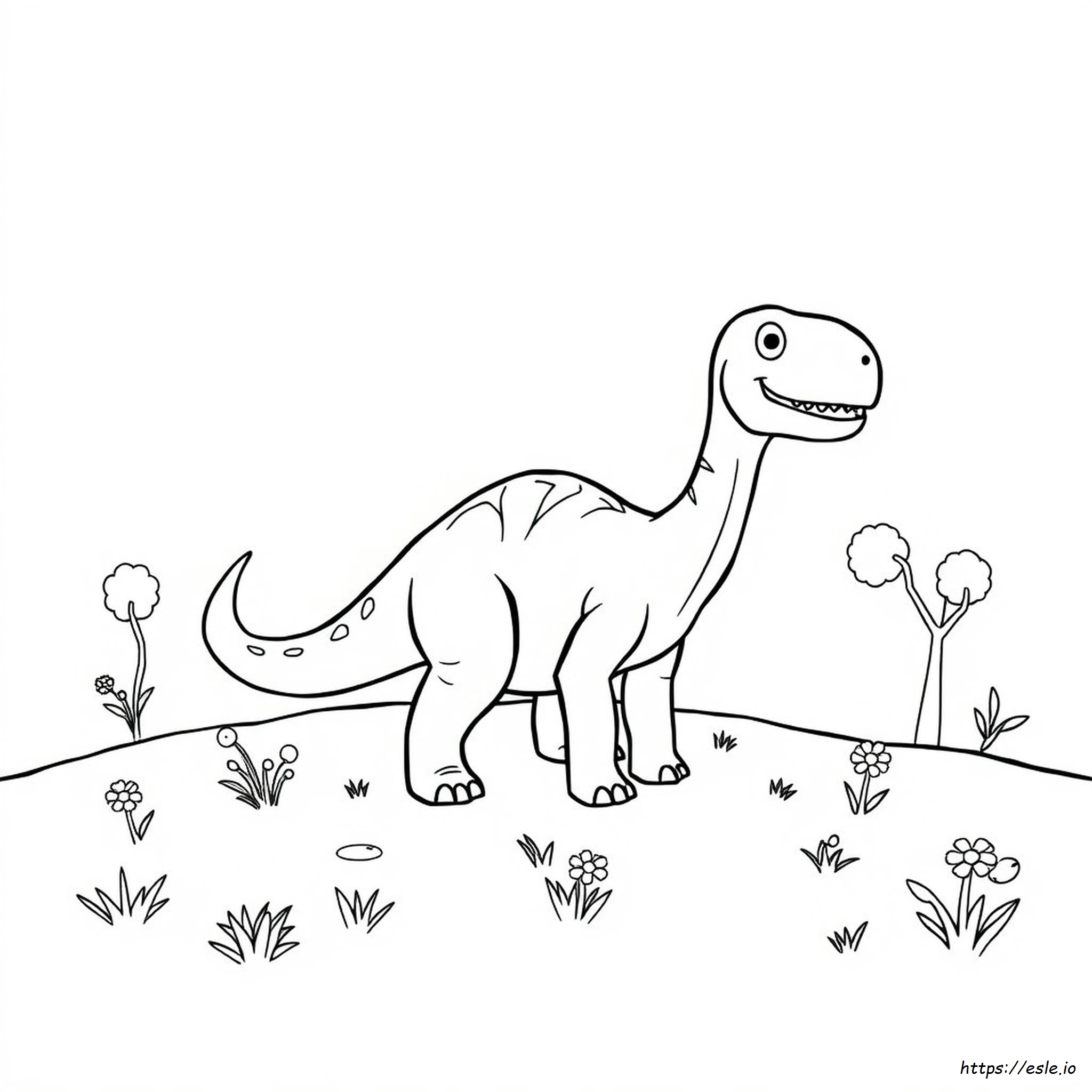 Preschool Simple Dinosaur Coloring Pages