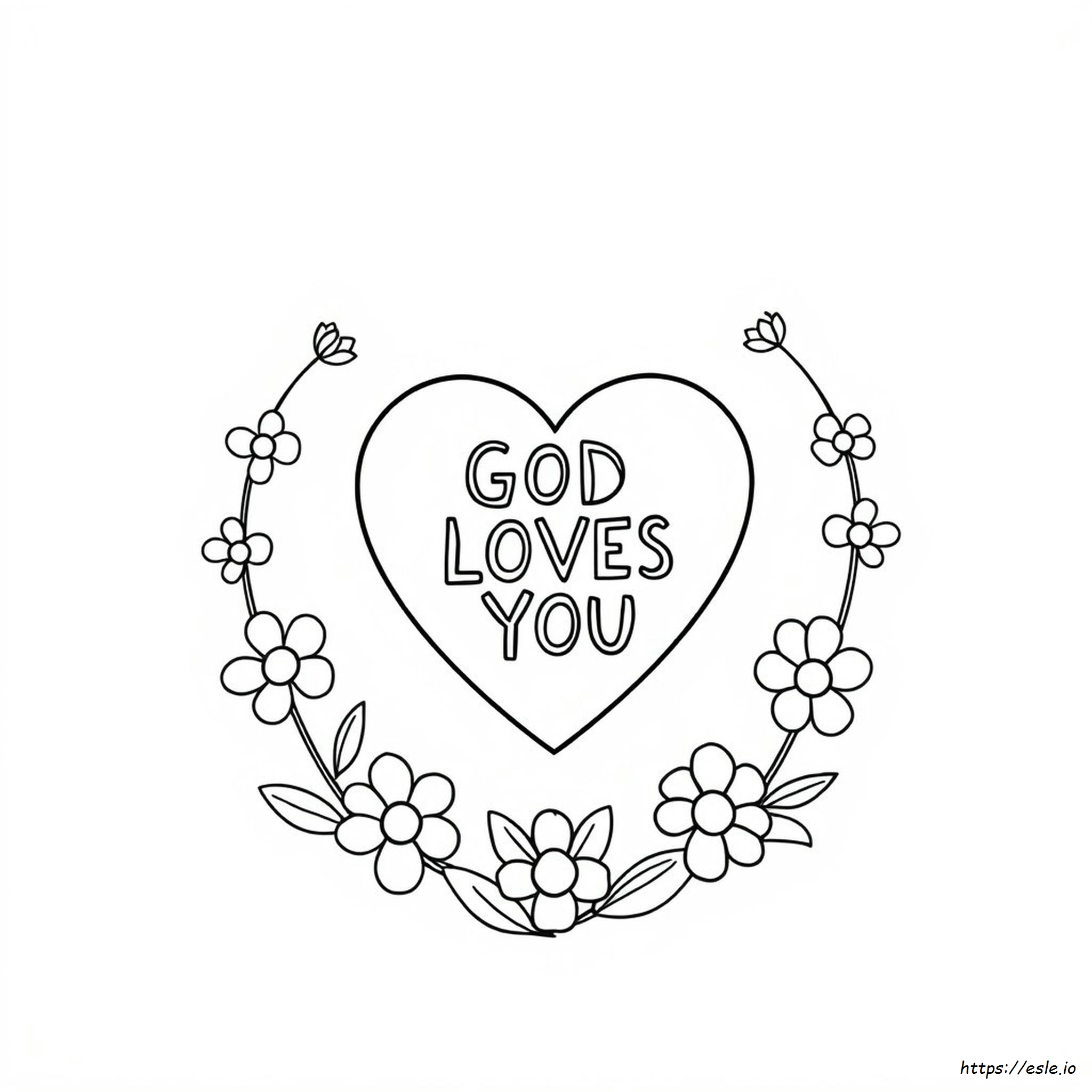 God Loves You Coloring Sheet