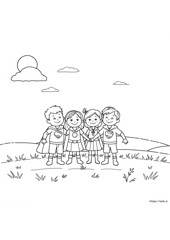Superkids Coloring Pages