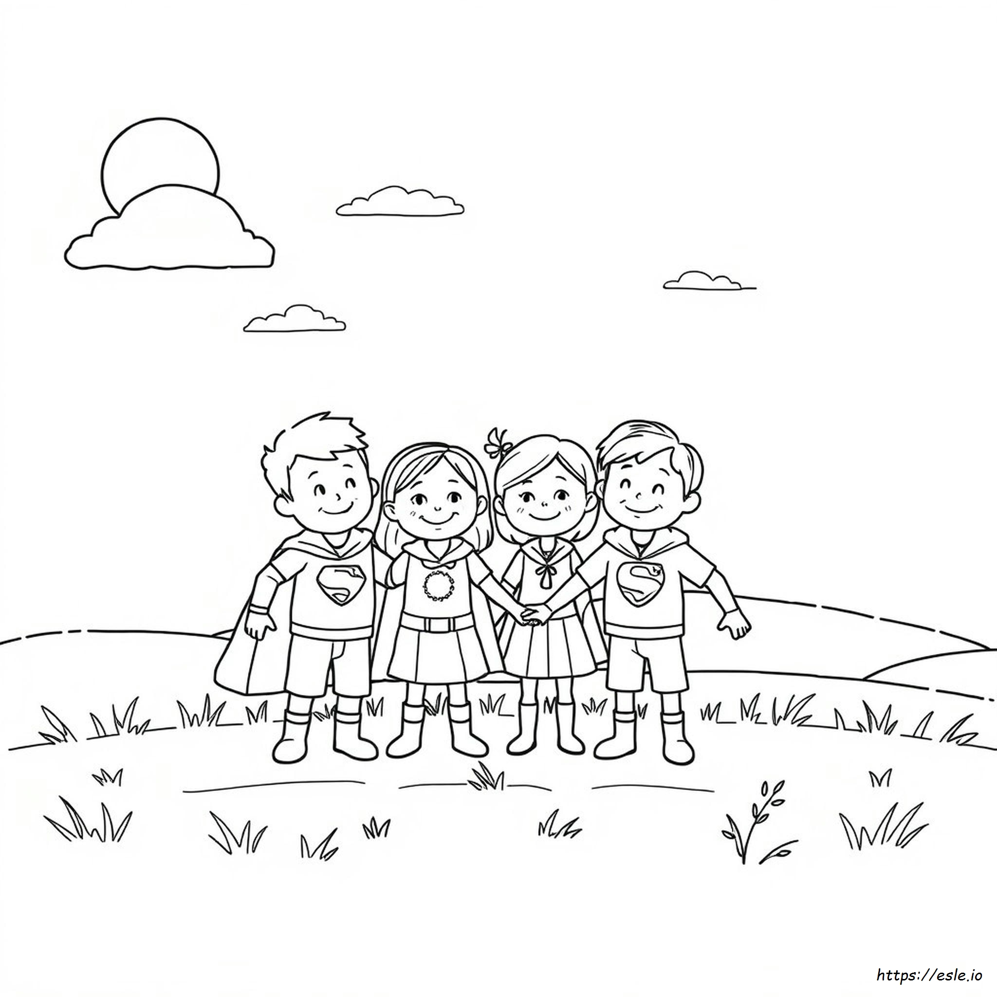 Superkids Coloring Pages