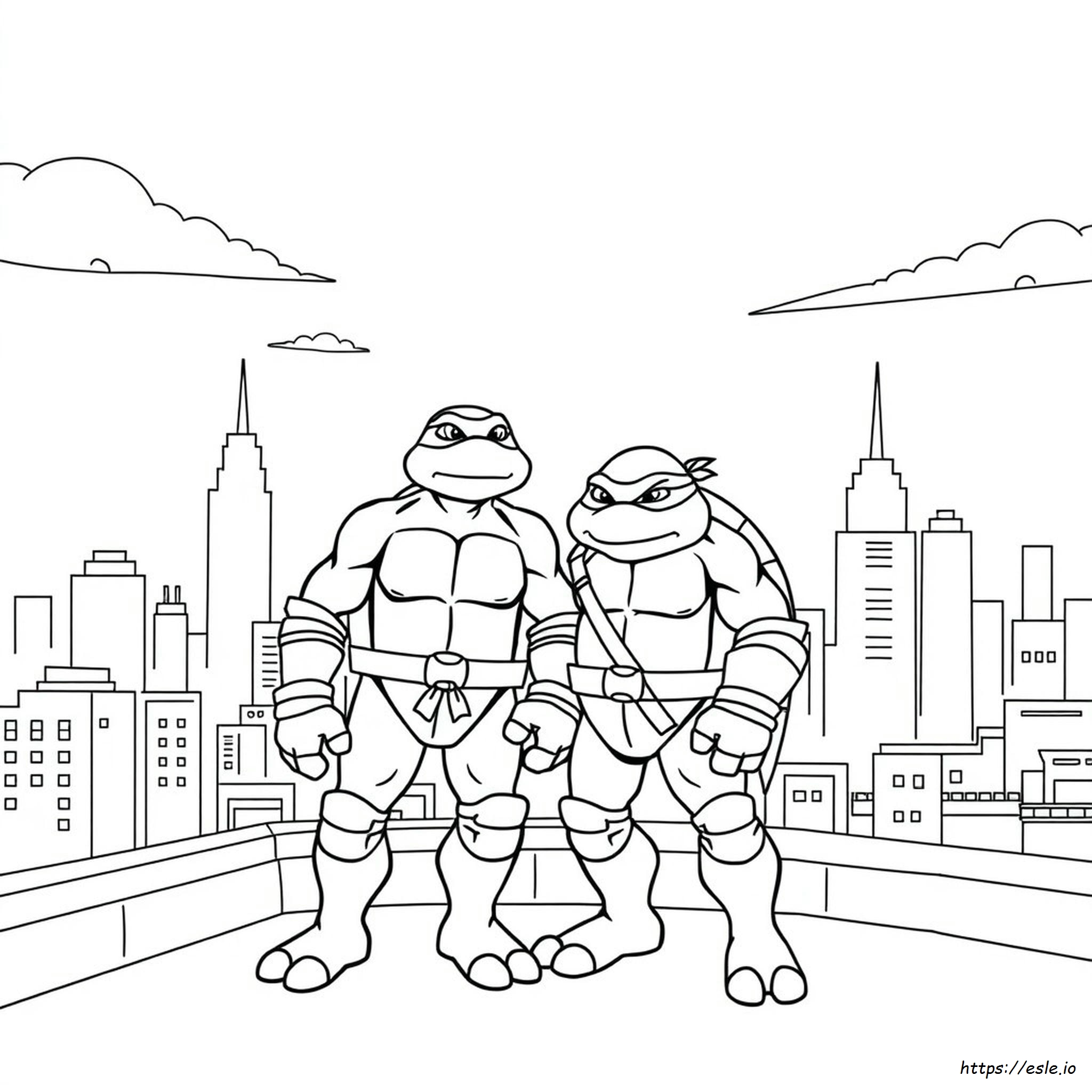 Tmnt Bebop And Rocksteady Coloring Page