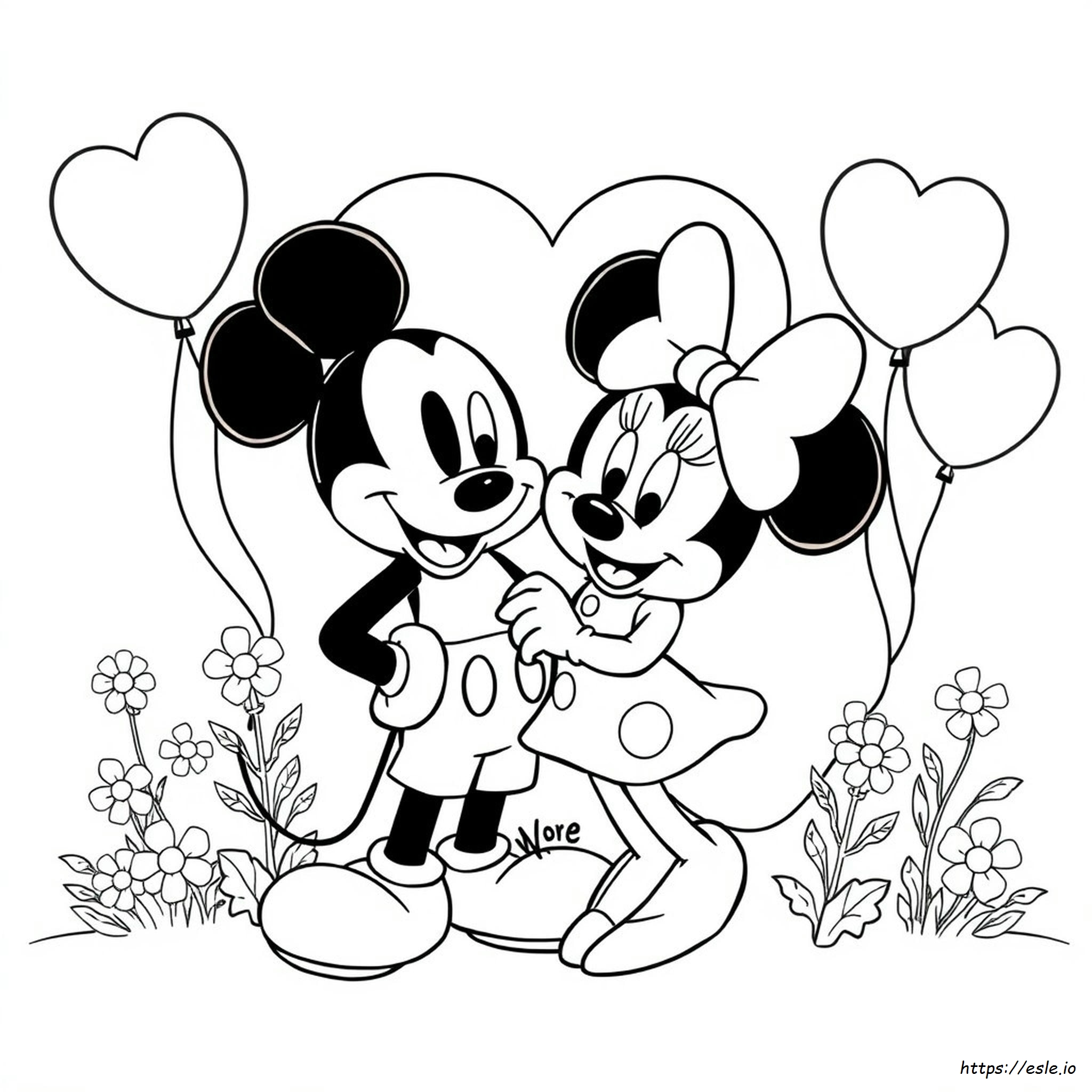 Micky Und Minnie Malbuch