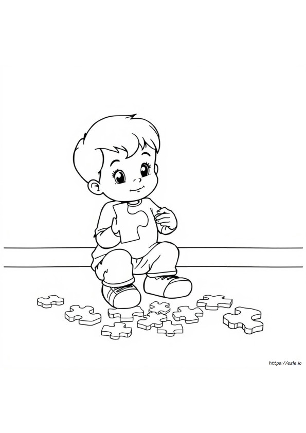 Desenhos De Quebra-Cabeça Para Crianças Para Colorir