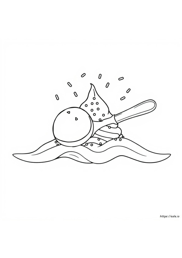 Ice Cream Scoop Coloring Page