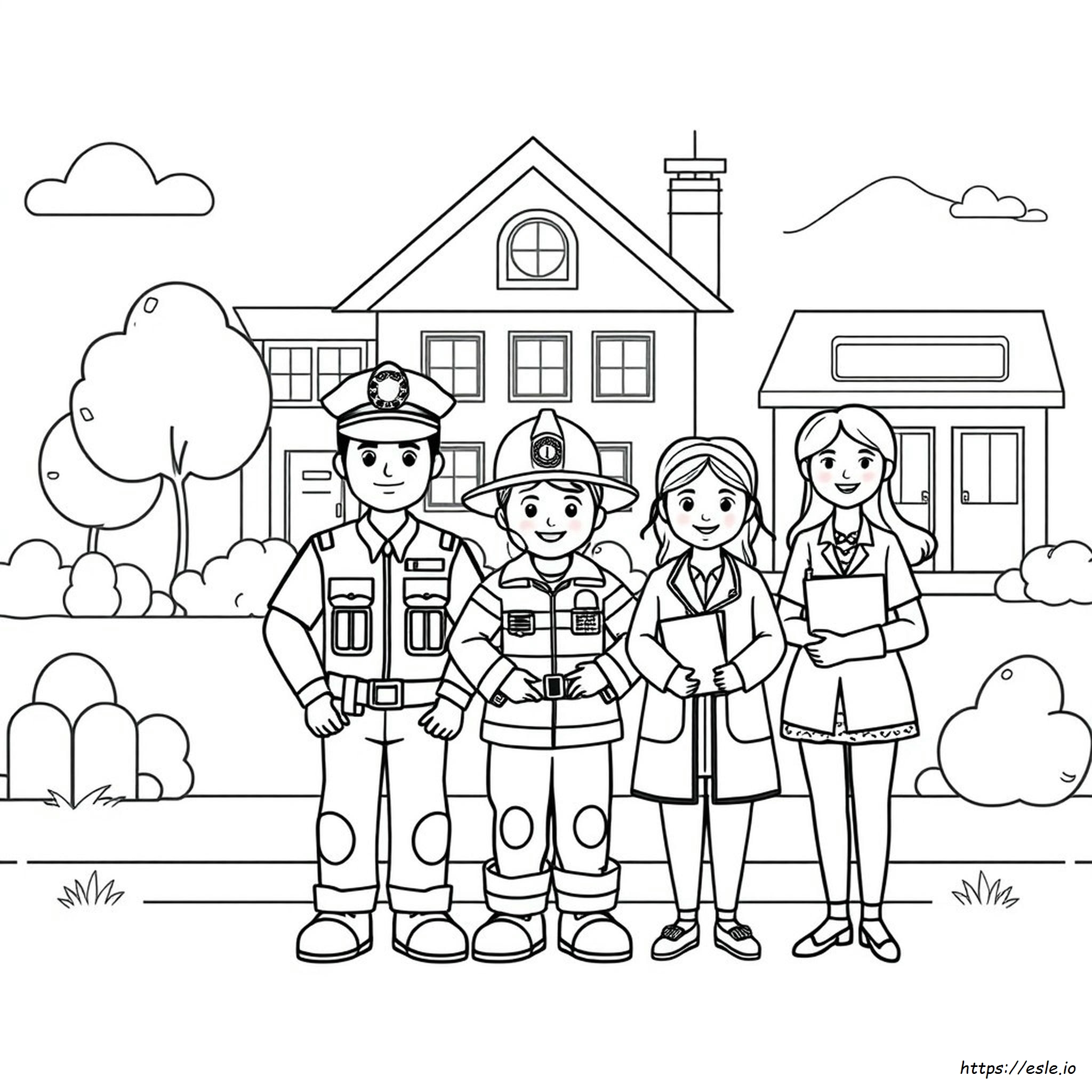 Disegni Da Colorare Gratuiti Stampabili Degli Aiutanti Della Comunità