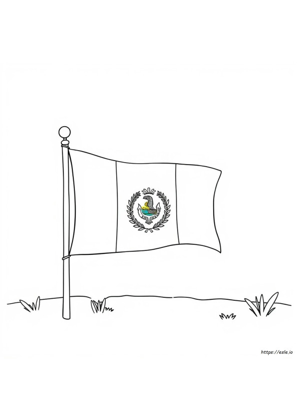 Guatemala Flag Coloring Sheet