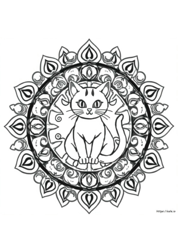 Mandala Kedi Boyama