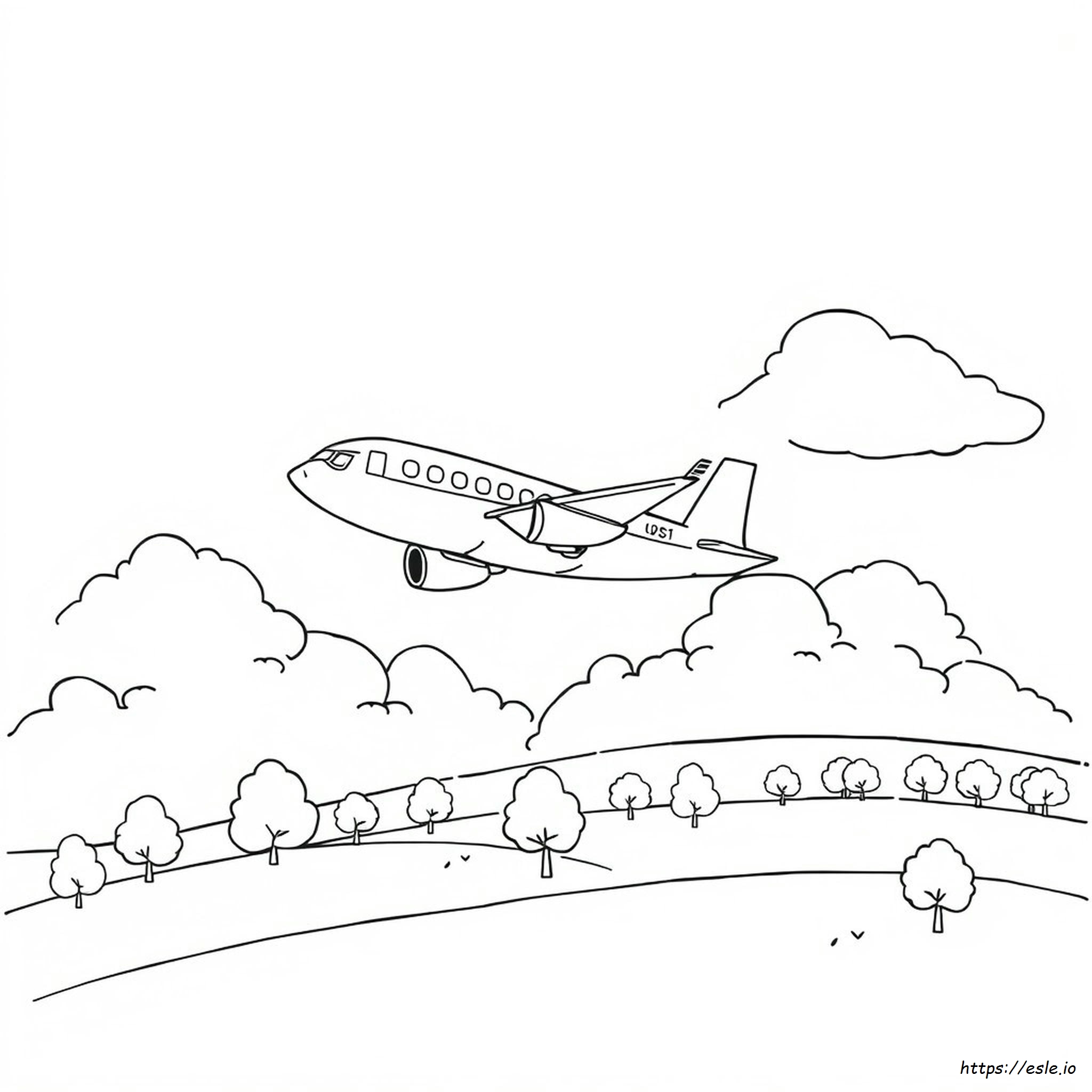 Aeroplane Drawing For Colouring