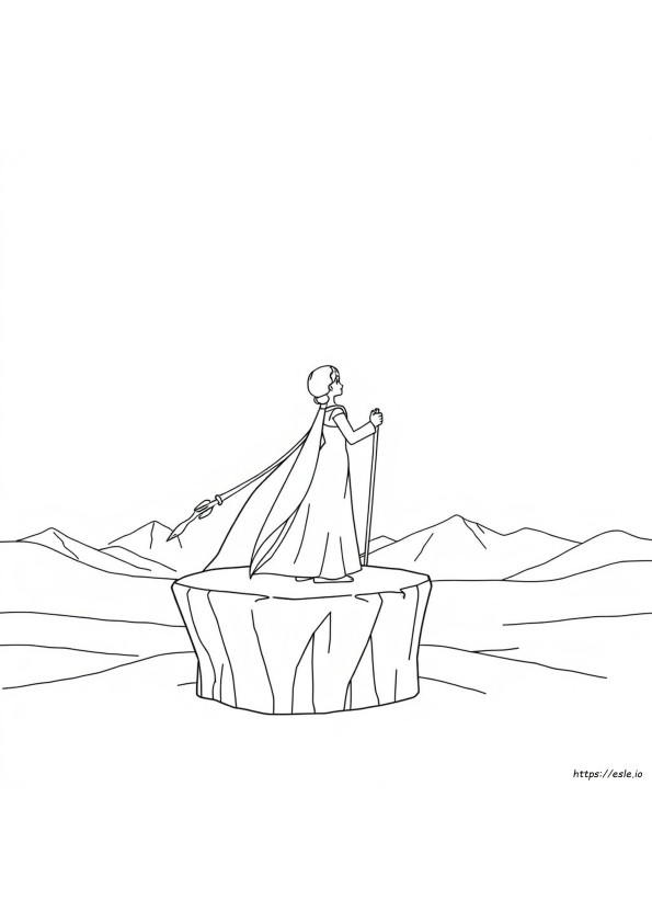 Elsa Colouring In Printable