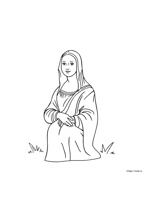 Printable Mona Lisa Coloring Page
