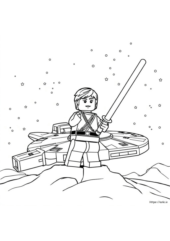 Luke Skywalker Lego Star Wars Gambar Mewarnai