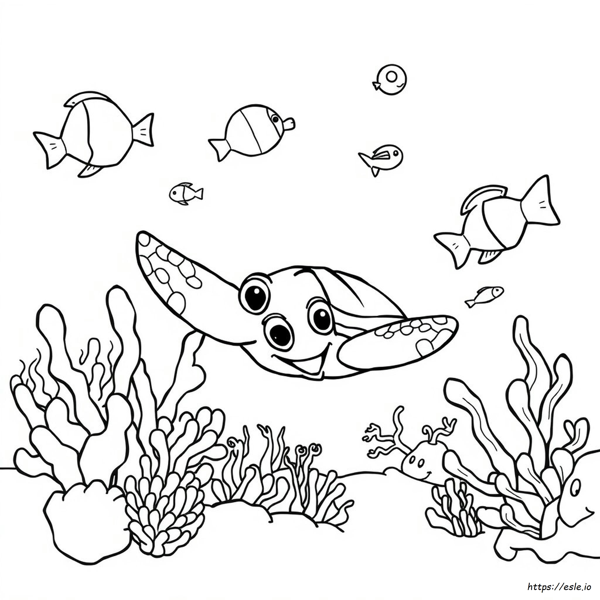 Squirt From Finding Nemo Coloring Page