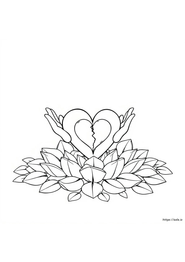 Broken Heart Coloring Pages To Print