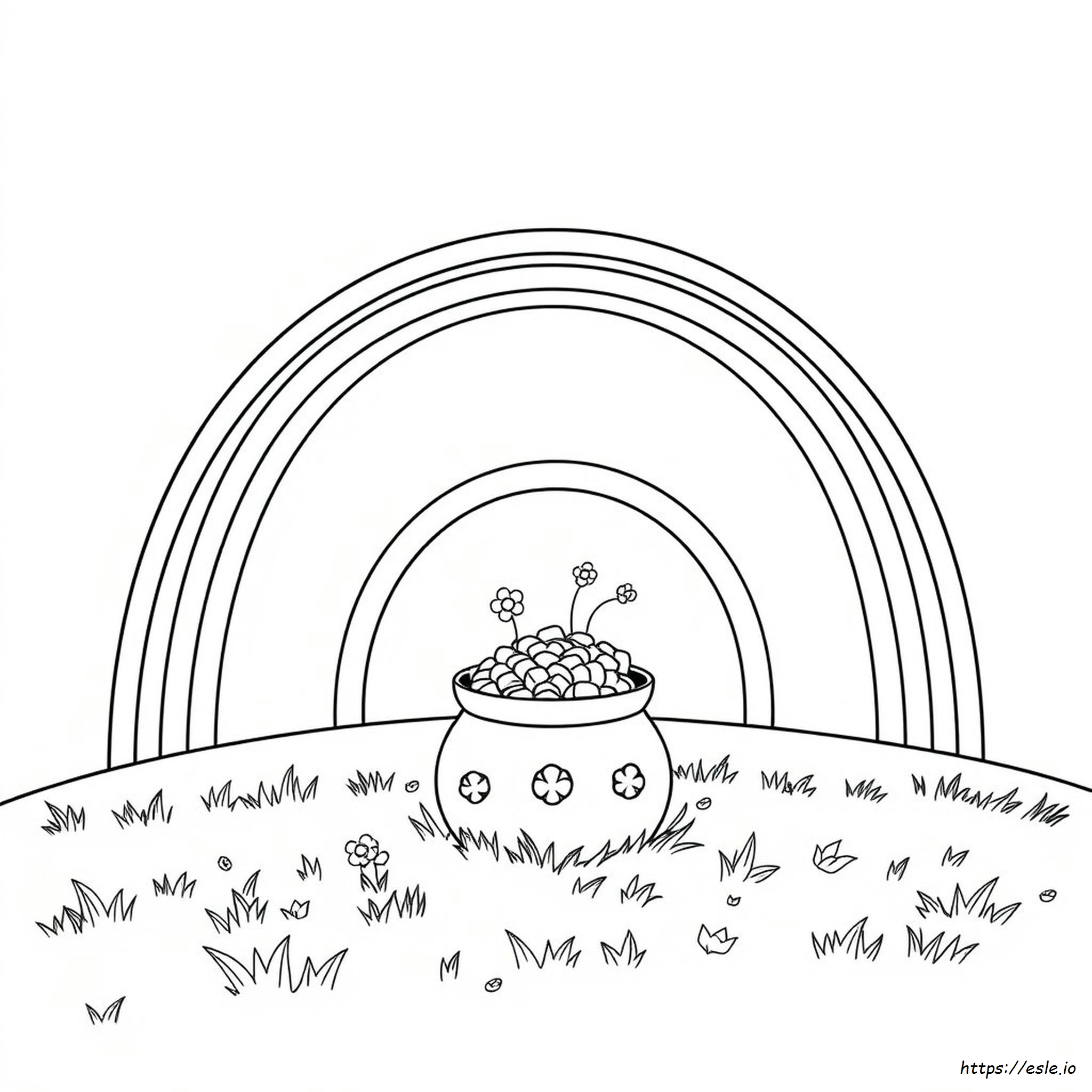 Pot Of Gold Colouring Pages