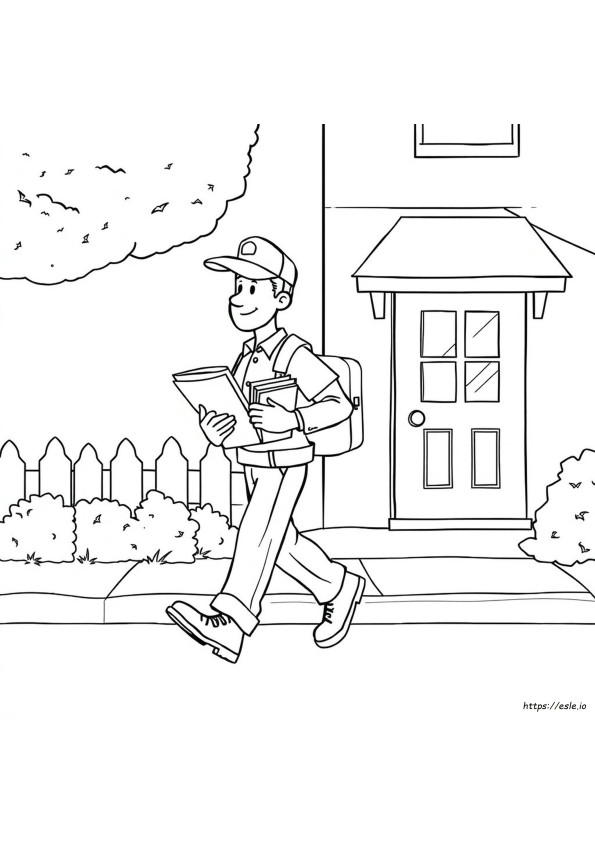 Mailman Coloring Page