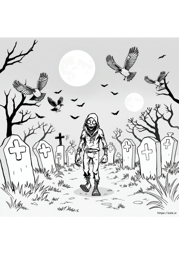Planșe De Colorat Cu Zed Zombie