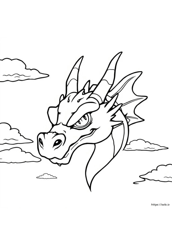 Dragon Head Colouring Page