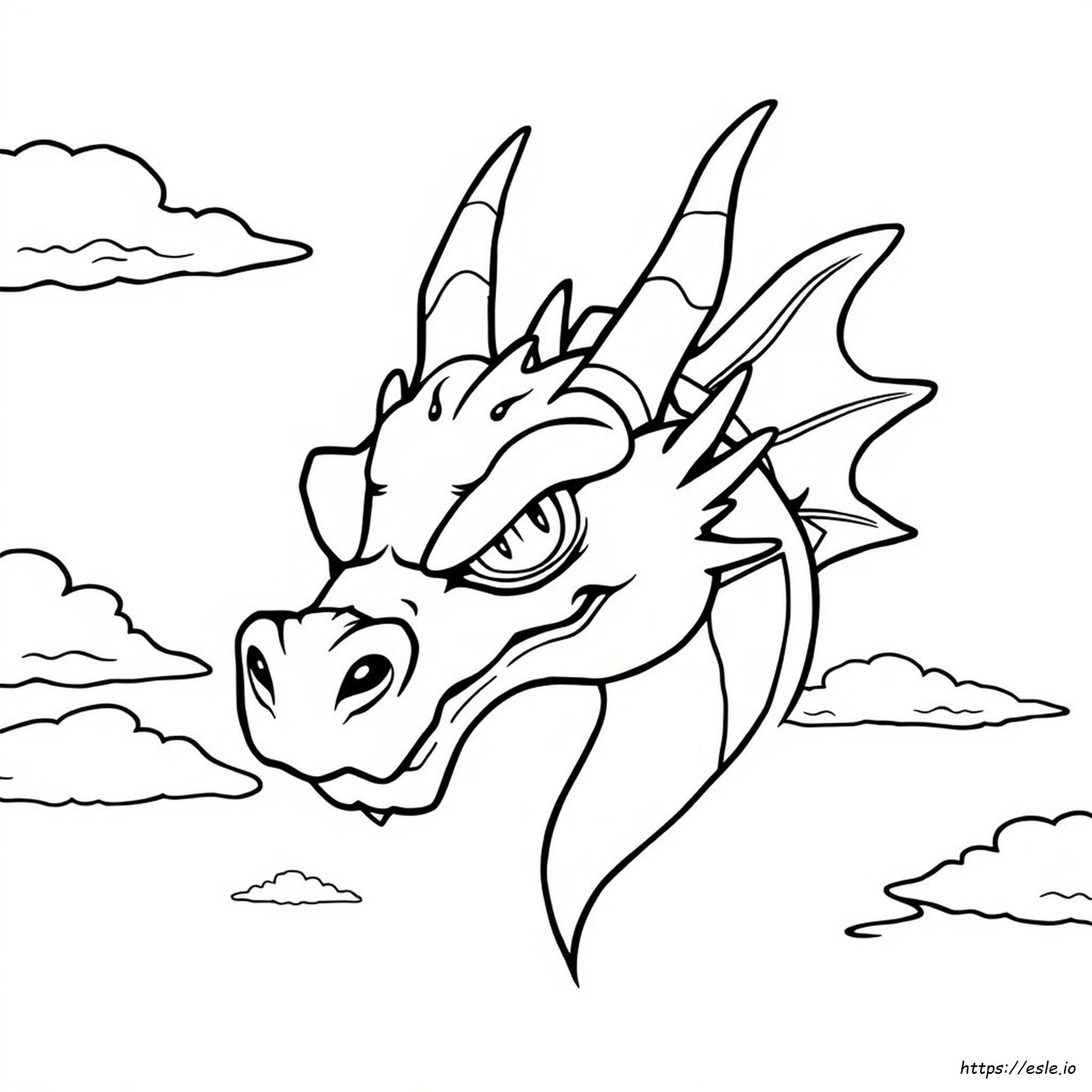 Dragon Head Colouring Page