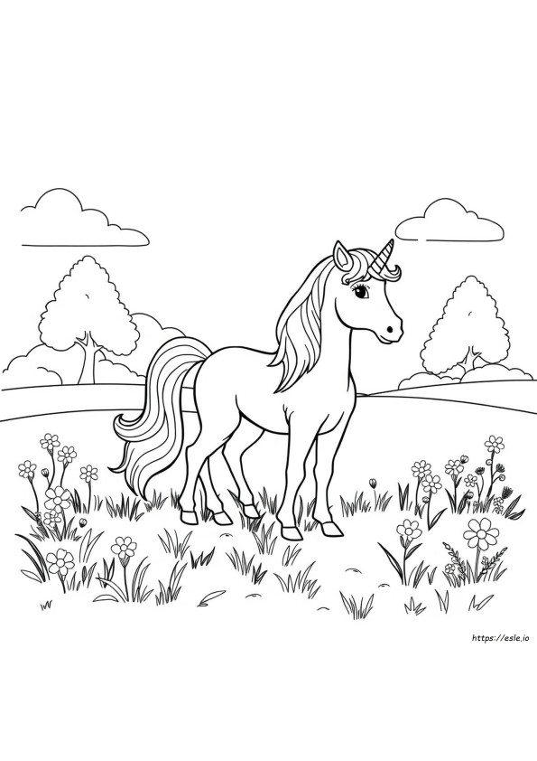 Unicorno Da Colorare Per Bambini