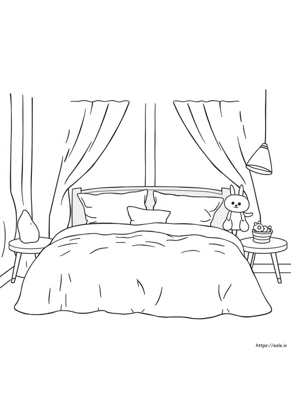 Kamar Tidur Nyaman, Kamar Tidur Impian Gambar Mewarnai