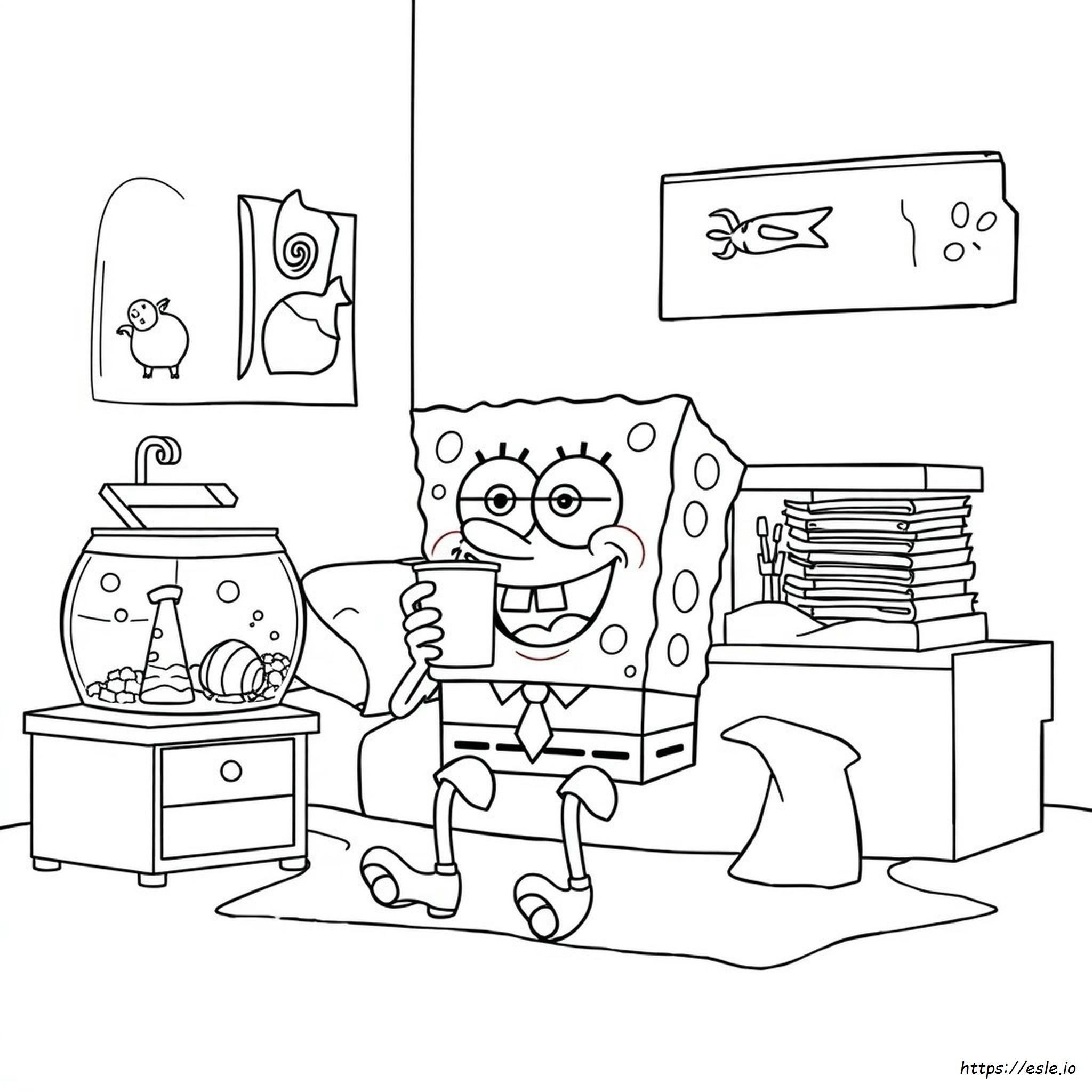 Gambar Mewarnai Spongebob