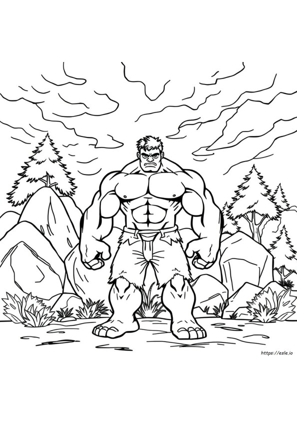 Hulk Colouring Picture