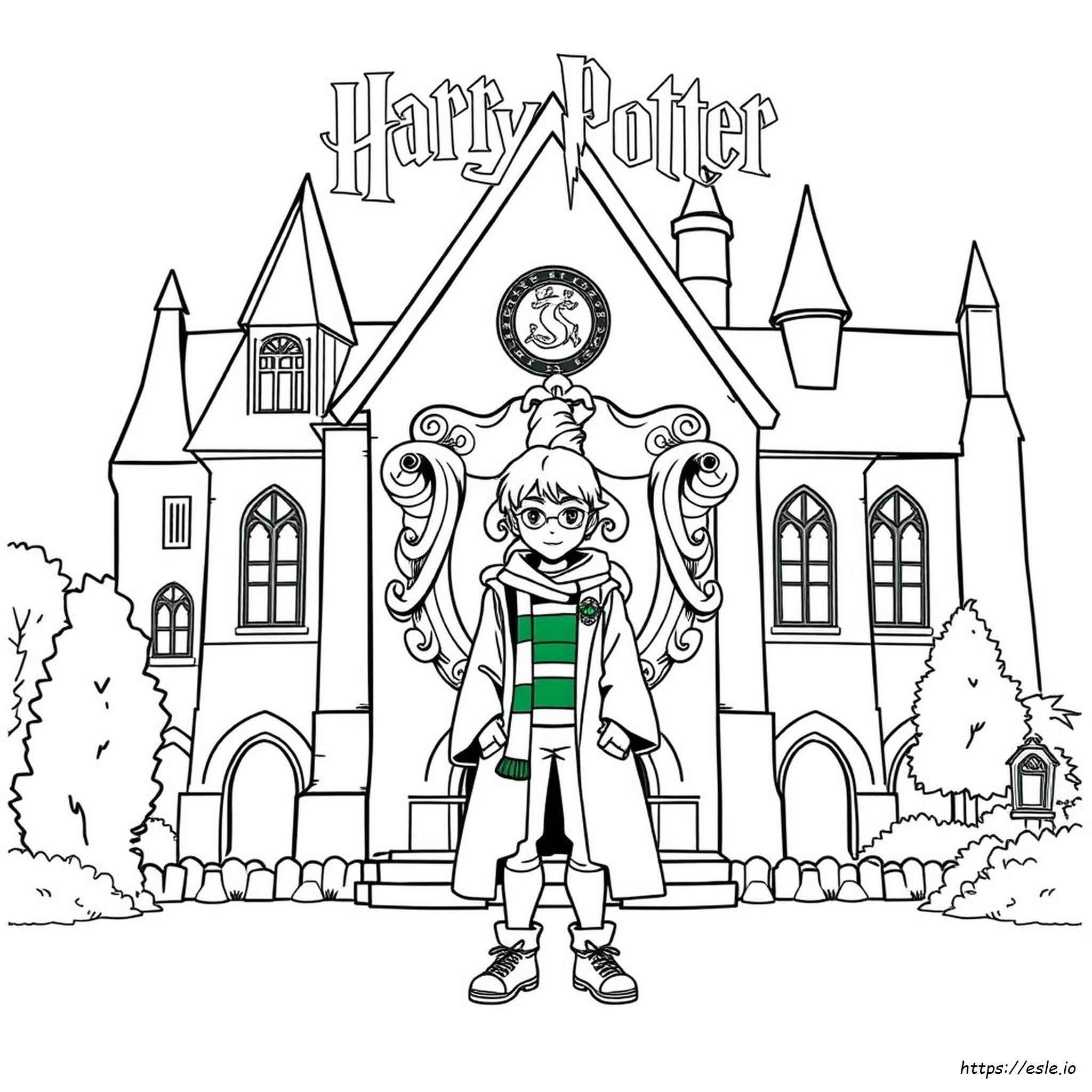 Harry Potter Slytherin Para Colorear