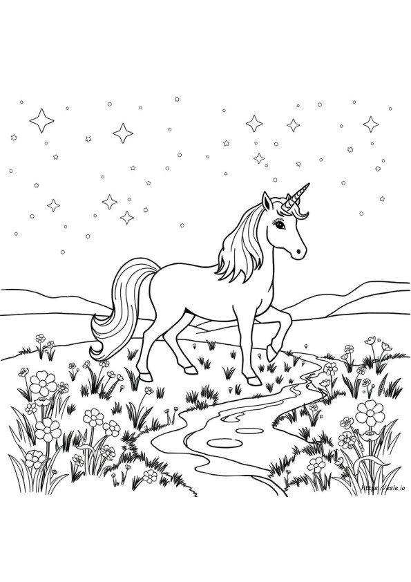 Colouring Picture Of Unicorn