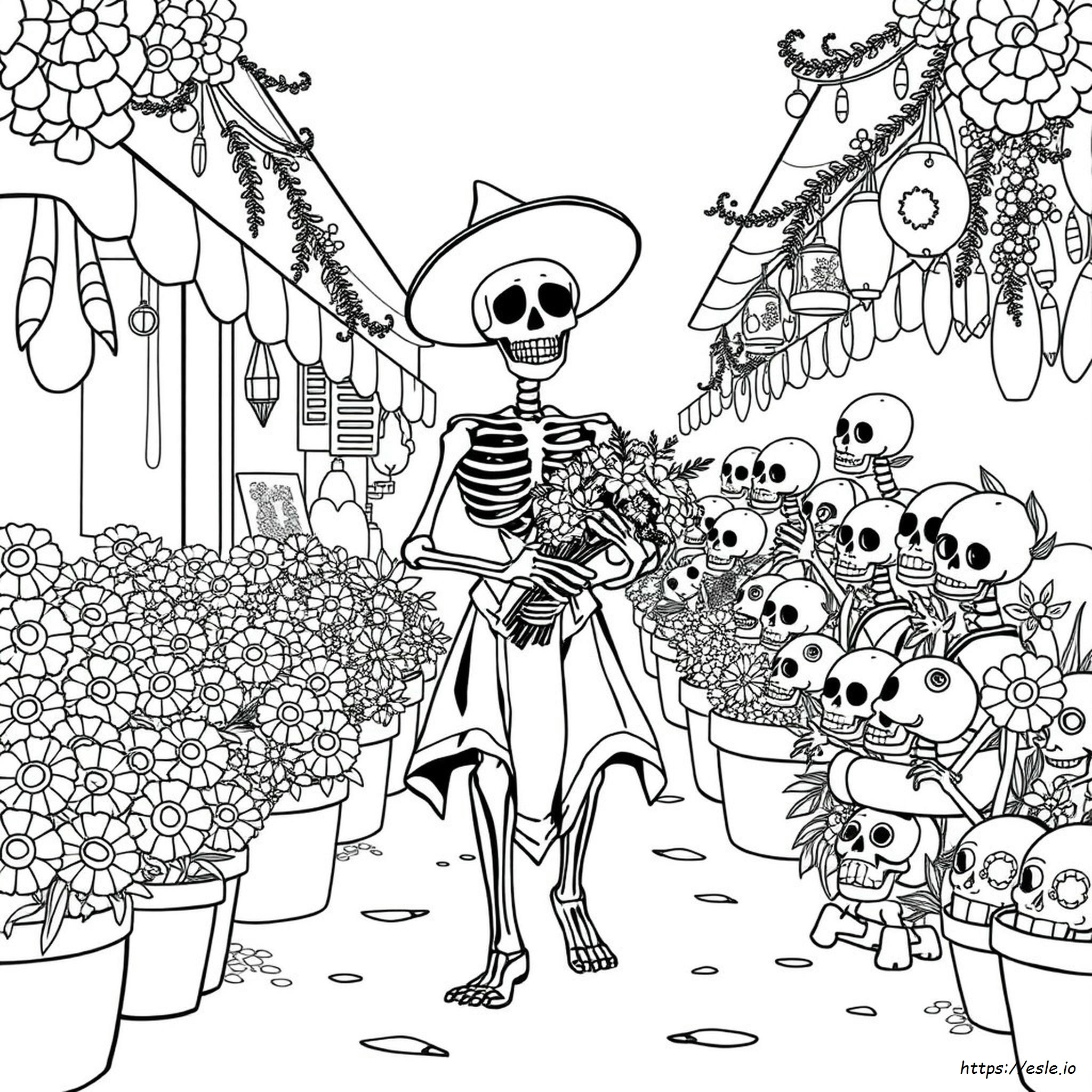 Sugar Skull Coloring Page