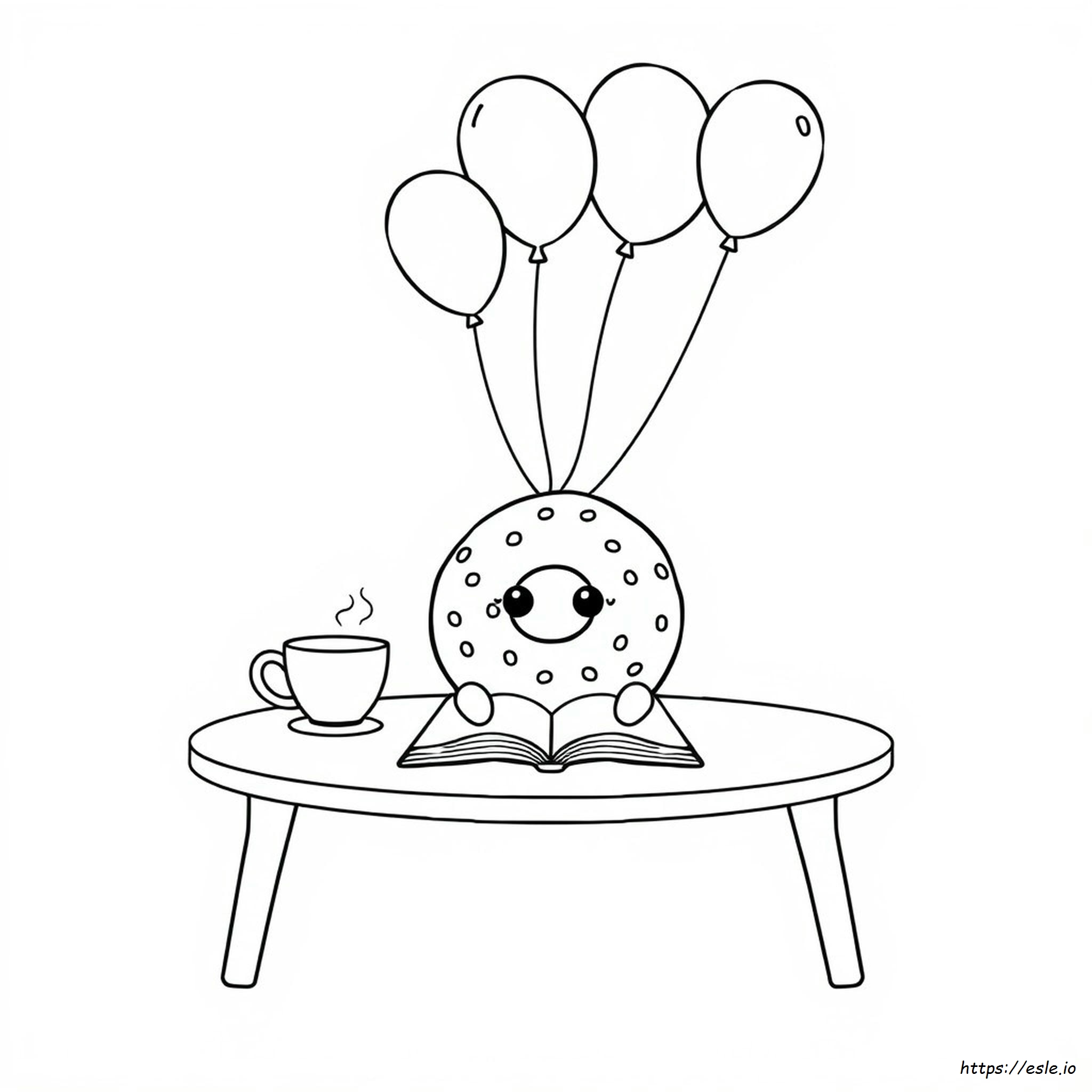 Donut Stress Coloring Page