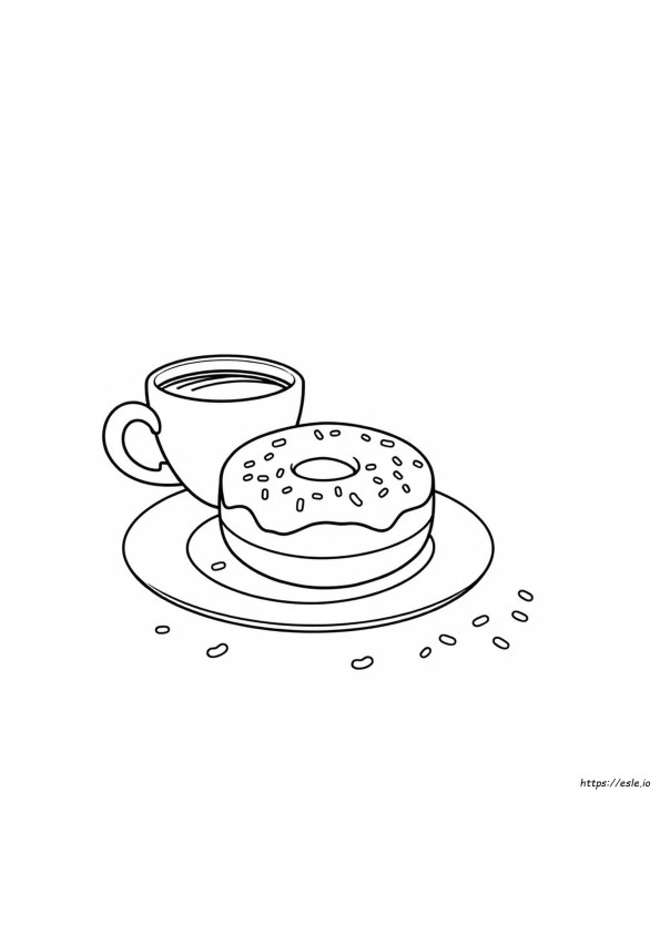 Donut Kleurplaat