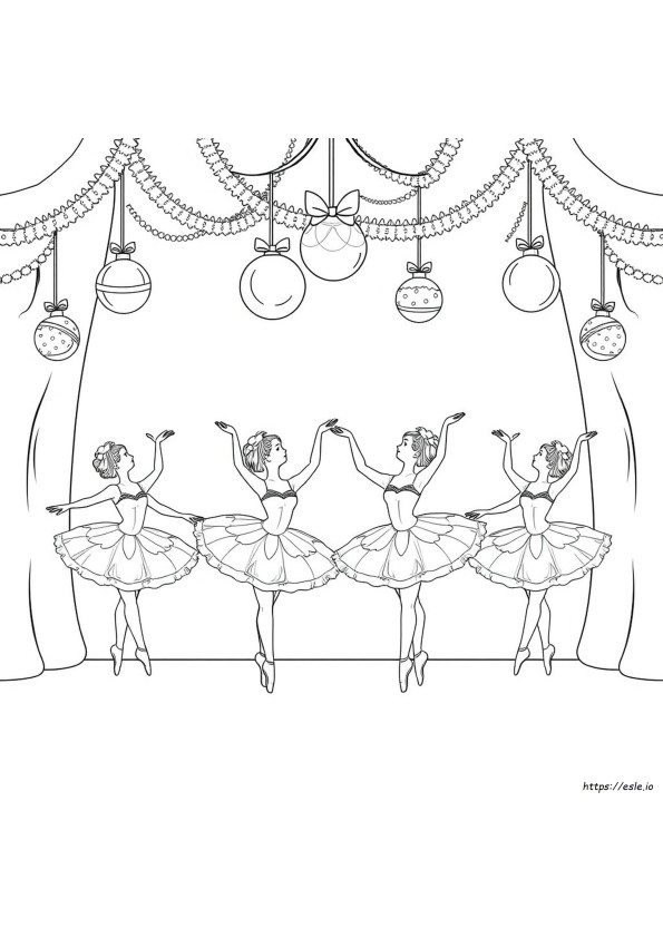 Christmas Ballet Coloring Pages