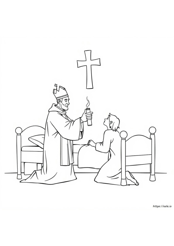 Anointing Of The Sick Coloring Page