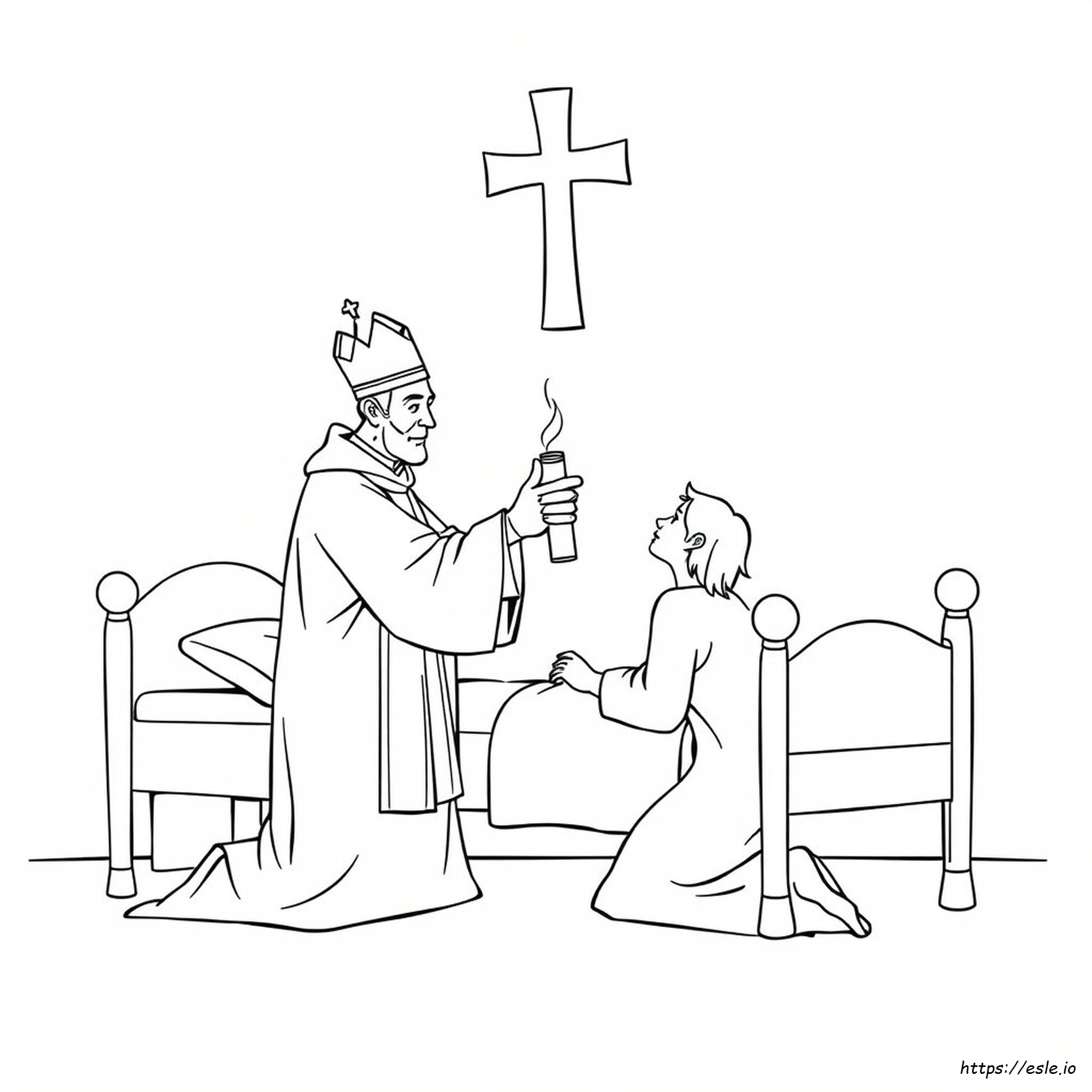 Coloriage Sacrement Des Malades