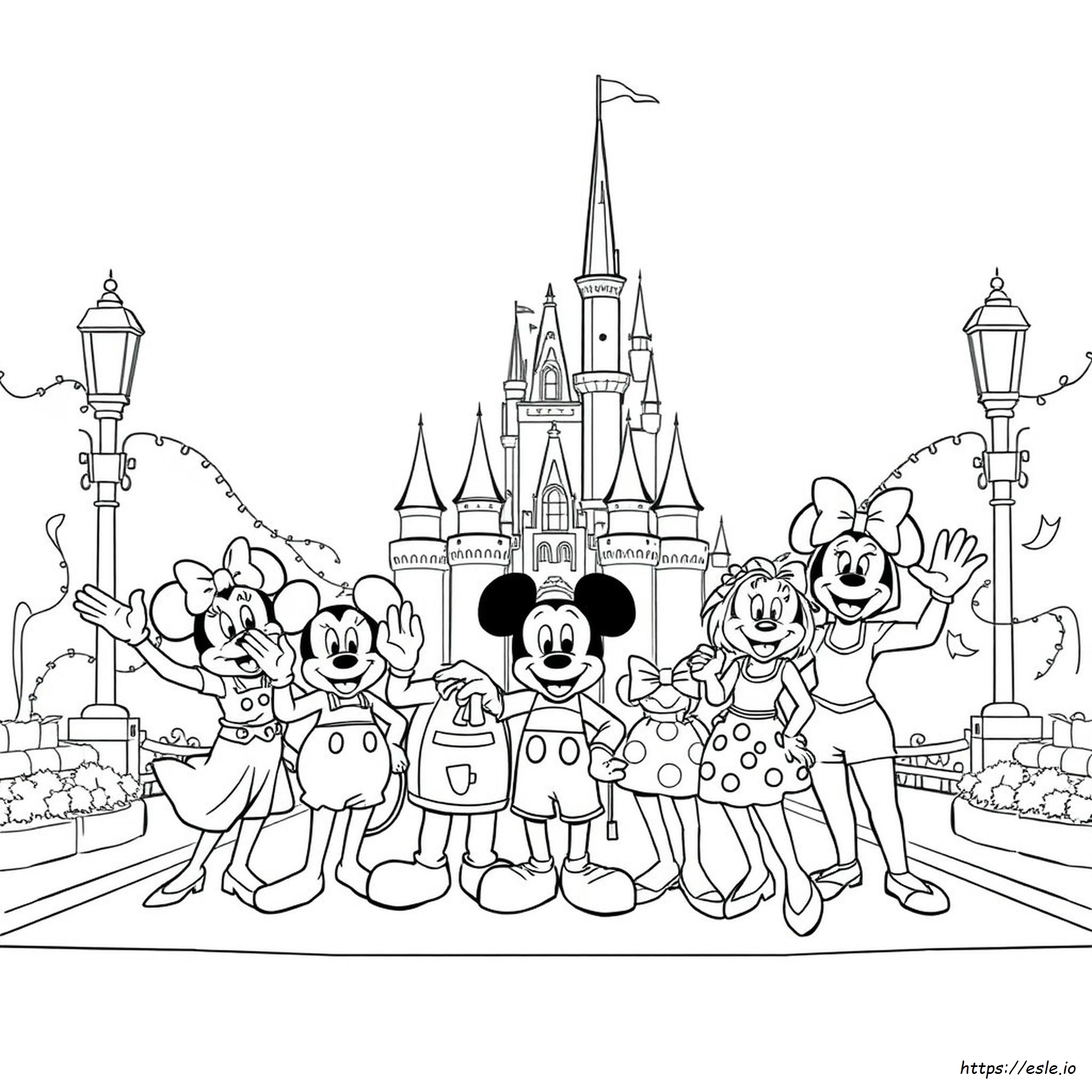 Disney World Karakterleri Boyama Sayfaları