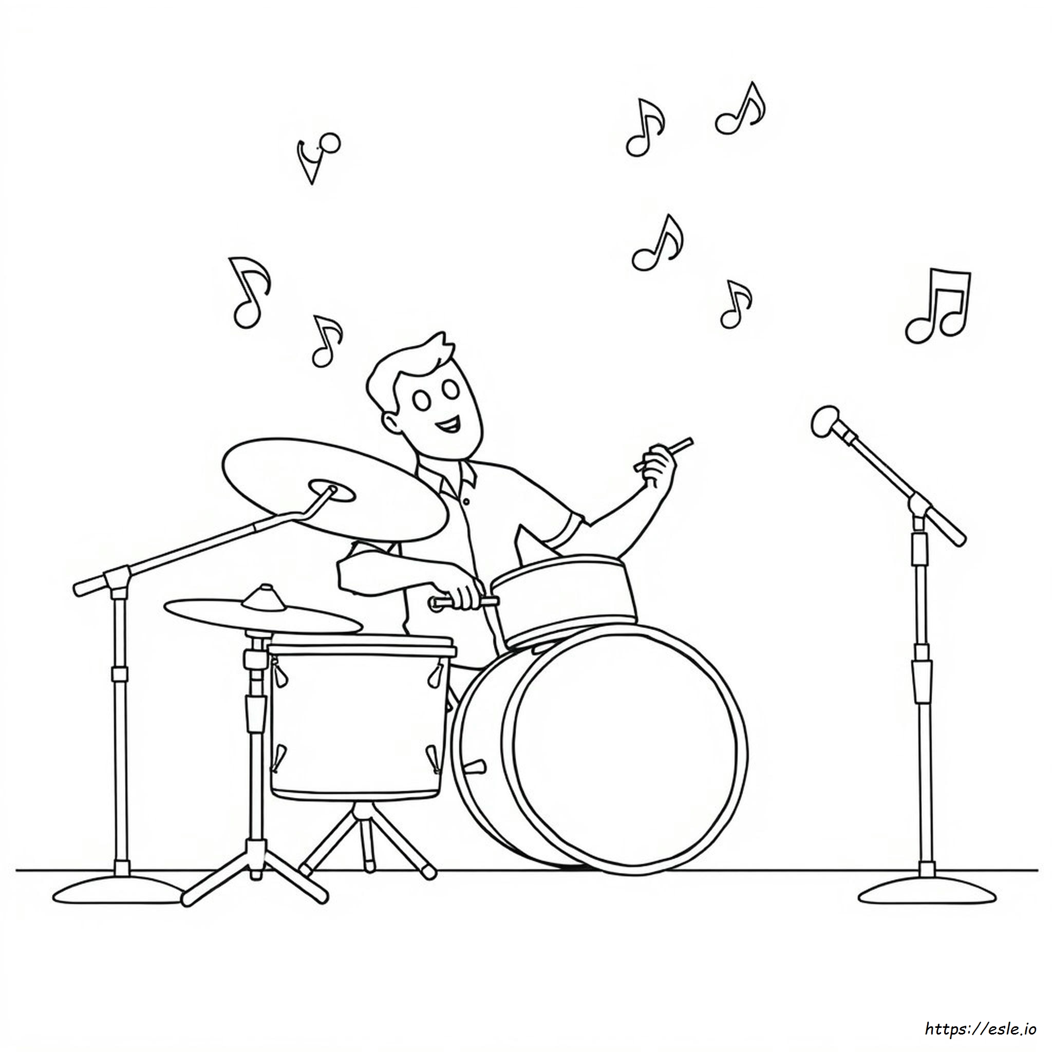 Bass Drum Coloring Page
