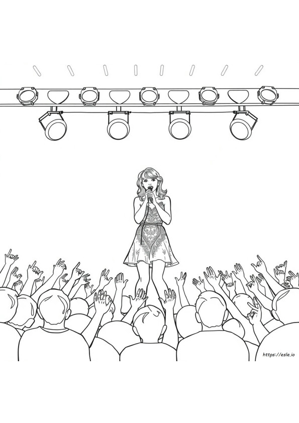 Drawing Taylor Swift Coloring Page
