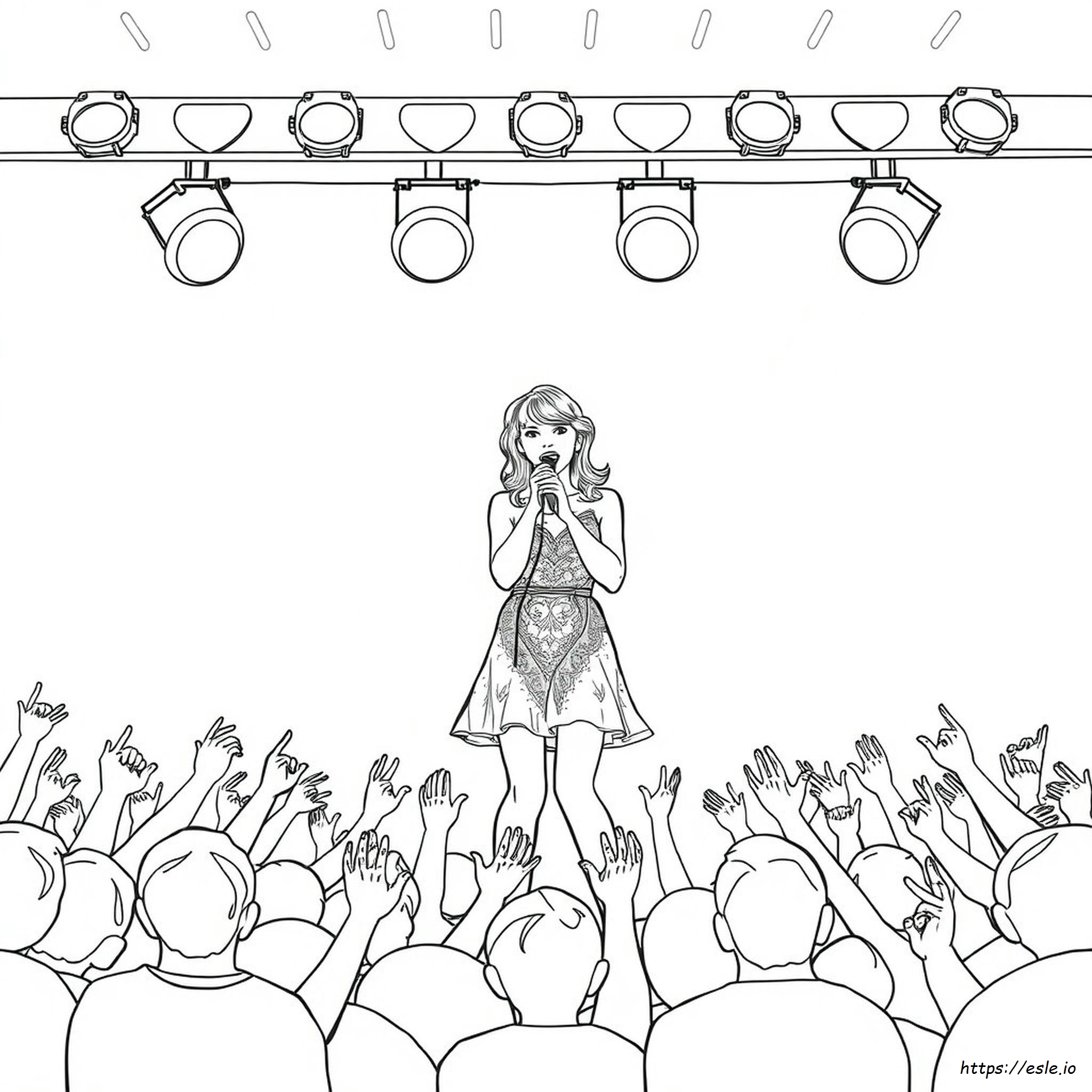 Drawing Taylor Swift Coloring Page