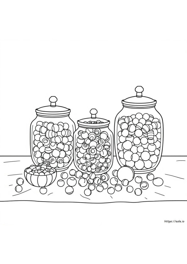 Candy Printable Coloring Pages