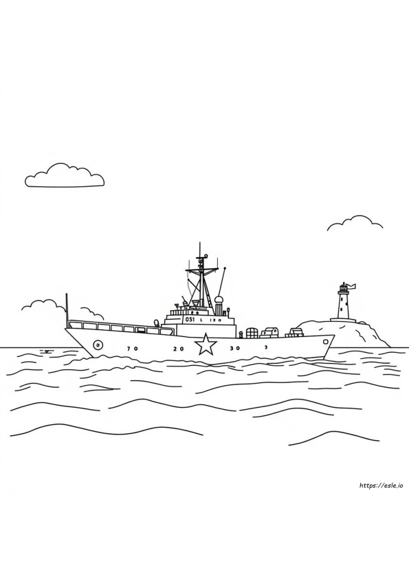 Angkatan Laut Gambar Mewarnai Yang Dapat Dicetak