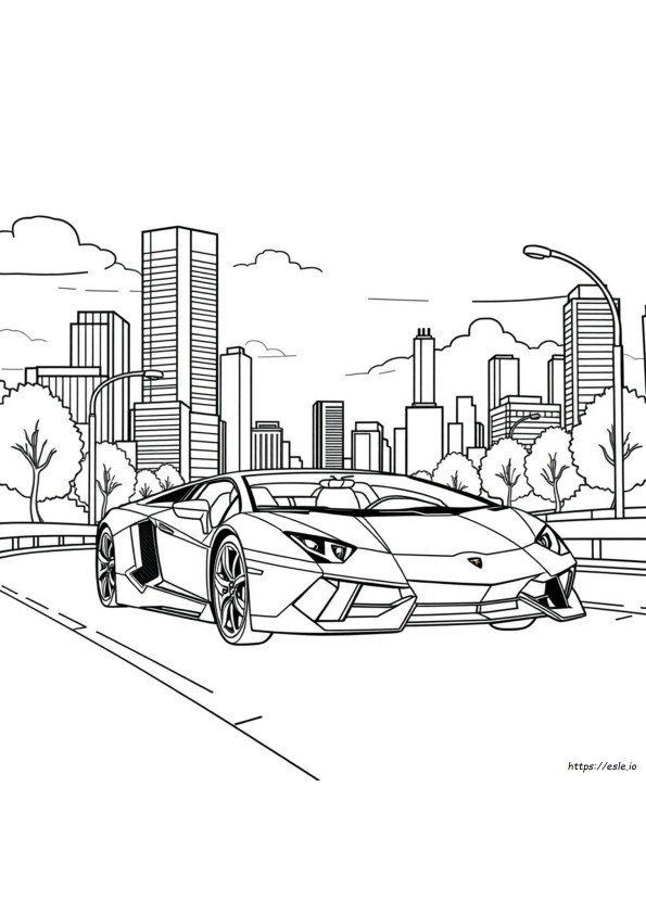 Lamborghini Printable Car Coloring Pages