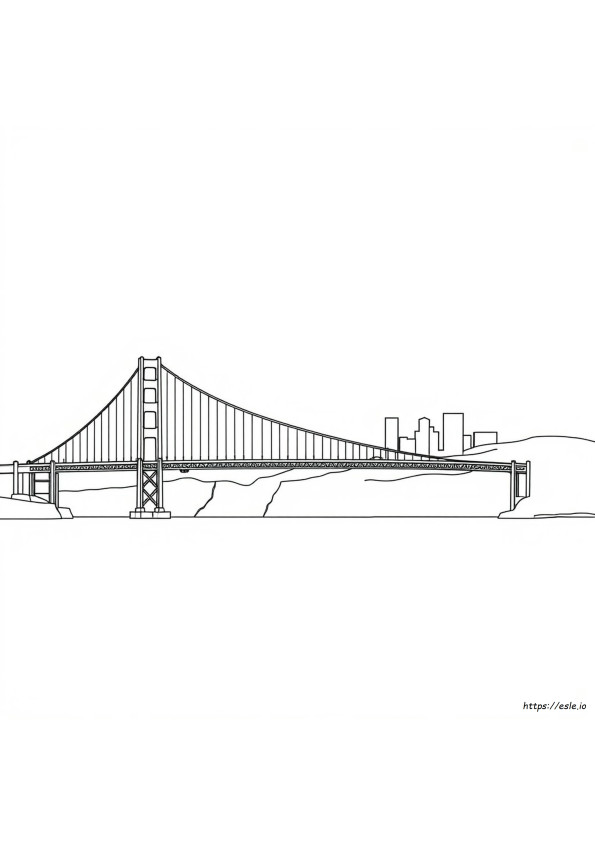 Kolorowanka Do Druku Most Golden Gate