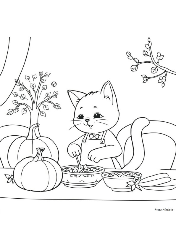Anime Thanksgiving Coloring Pages