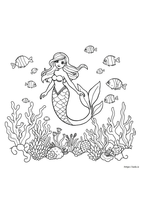 Immagini Di Sirene Da Colorare