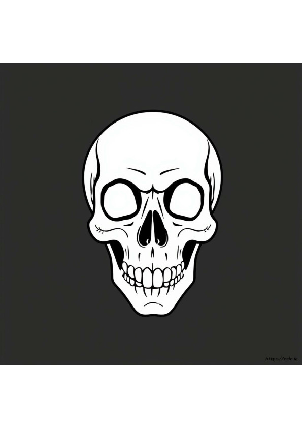 Skull Face Coloring Page