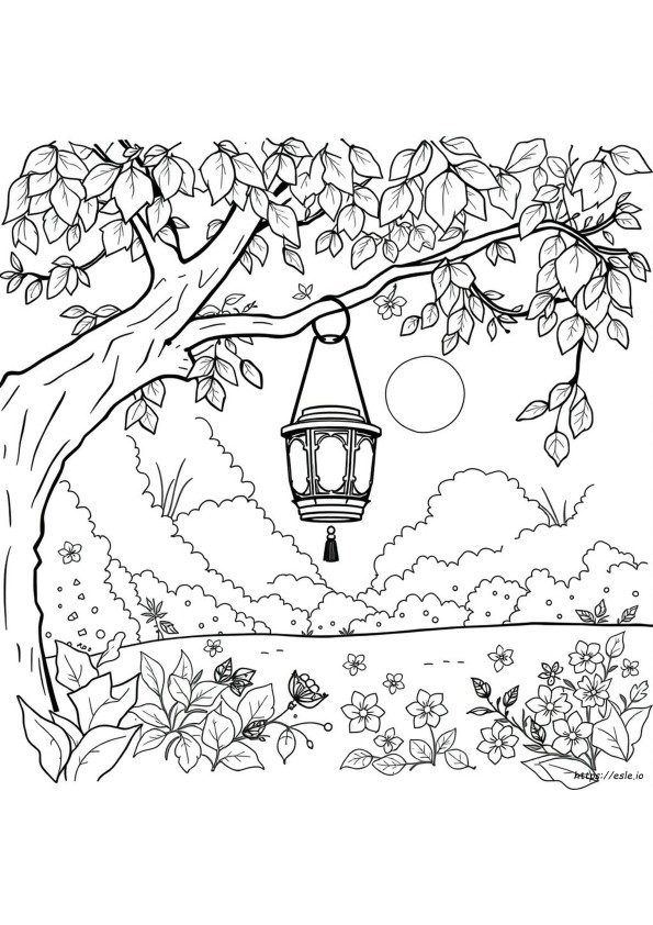 Coloriage Lanterne