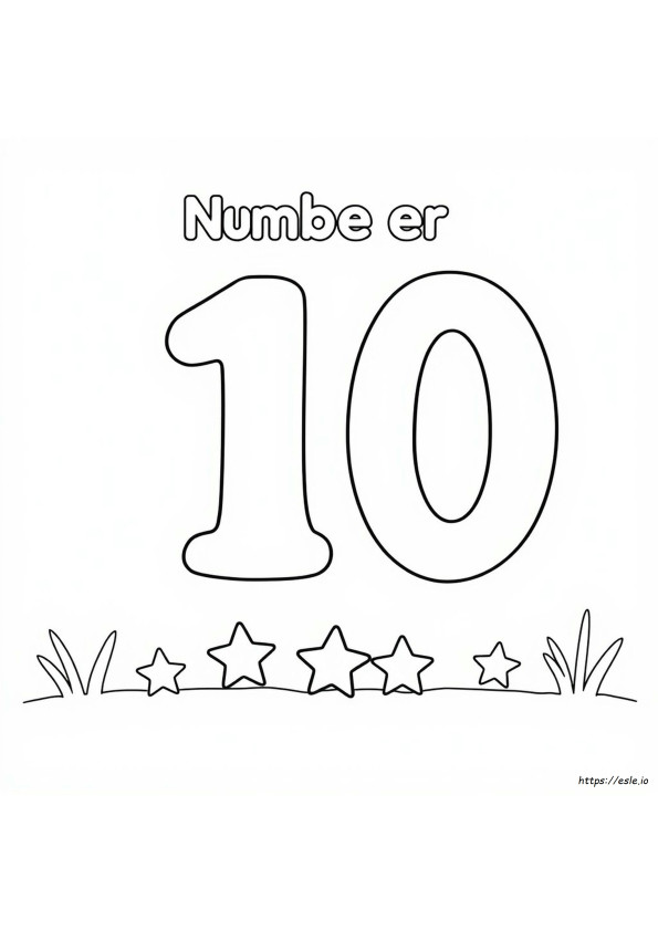 Vorschule Nummer 10 Ausmalbilder